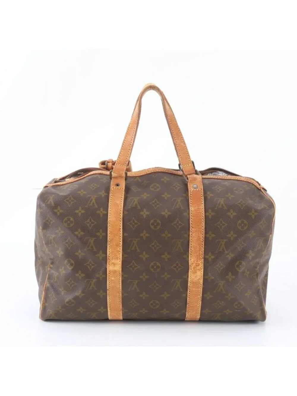 Louis Vuitton Monogram Sac Suple 45 Leather Boston Bag Tote
